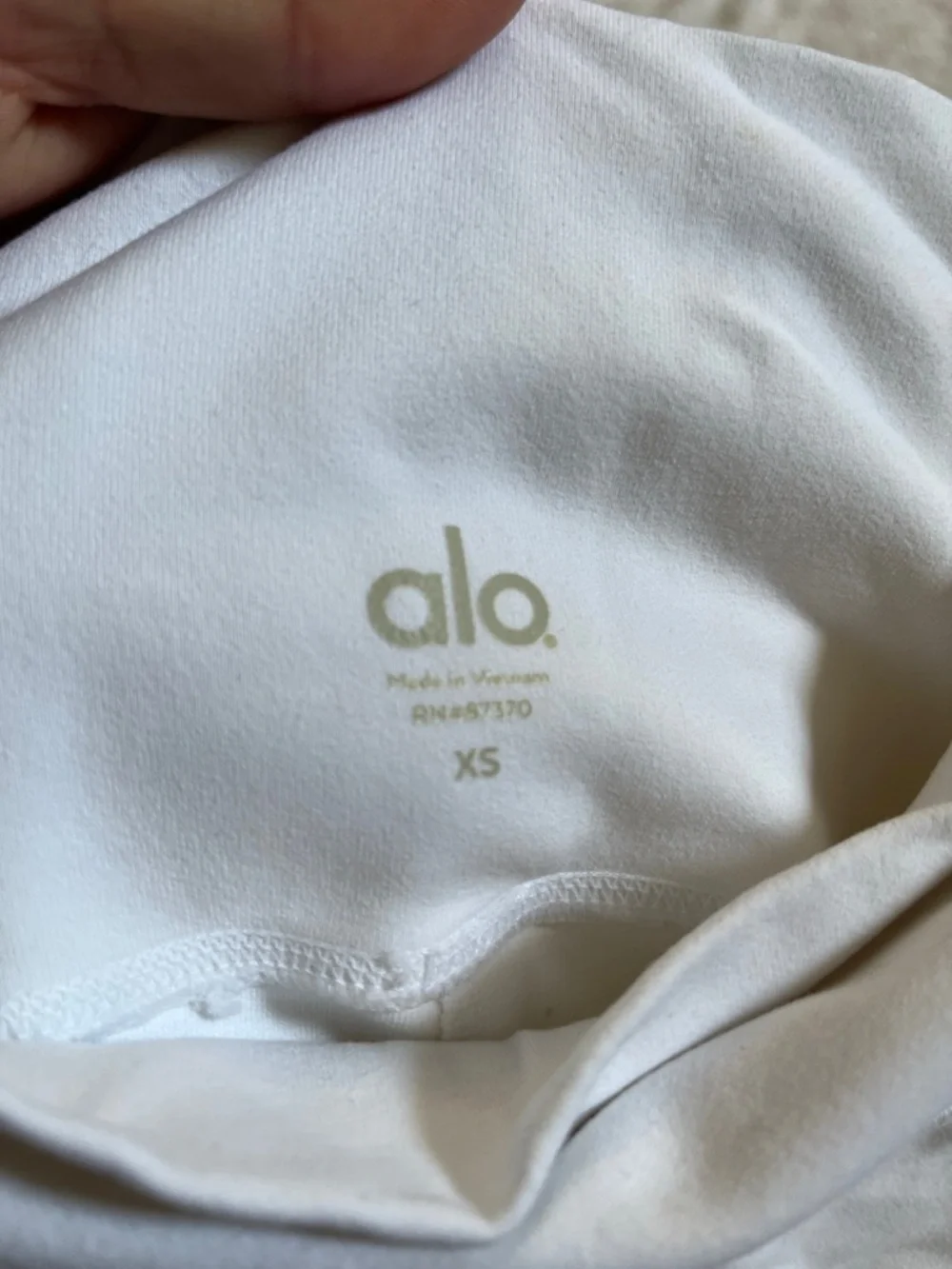 ALO Yoga White High-Waist Ribbed Mesh Leggings, Women’s Sz XS